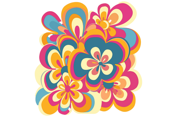 Download 60s Floral Background Sublimation Png - Png Collection