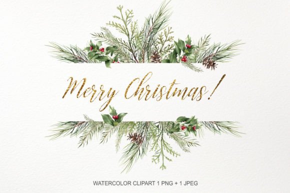 Download Watercolor Christmas Frame Border PNG - Png Collection