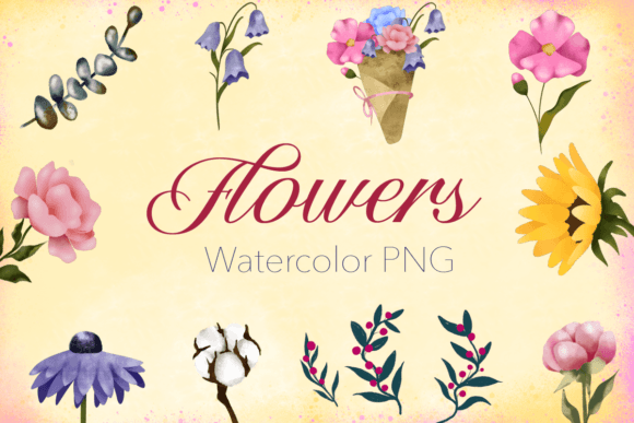 Download Flowers Watercolor PNG Free - Png Collection