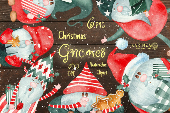 Download Christmas Gnome Clipart, Watercolor Png - Png Collection