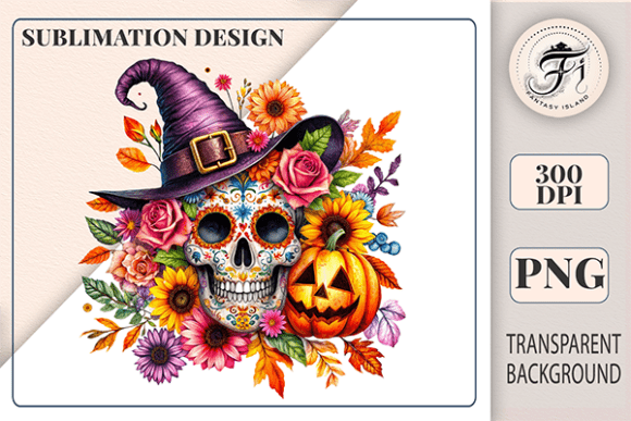 Download Sugar Skull Halloween Boho Clipart PNG - Png Collection