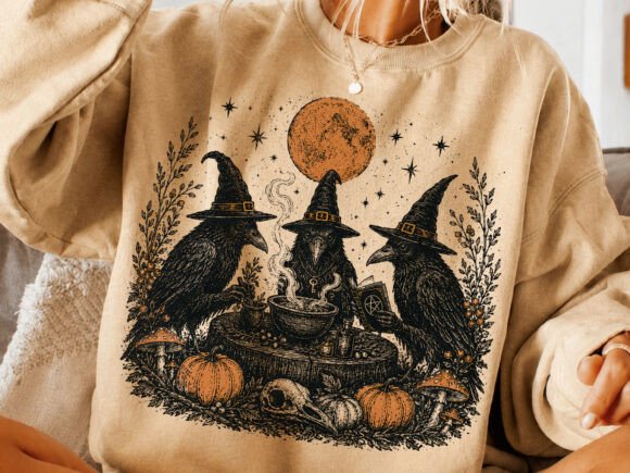 Download Witch Ravens Halloween Coven PNG - Png Collection