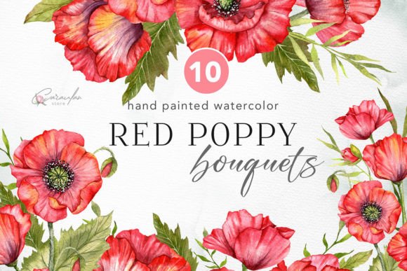 Download Poppy Clipart Watercolor, Poppy Bouquets - Premium Resources