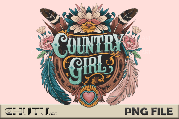 Download Country Girl Floral Typography PNG - Png Collection