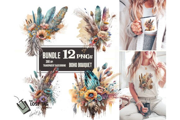 Download Boho Clipart Png Bundle Feathers Desert - Png Collection