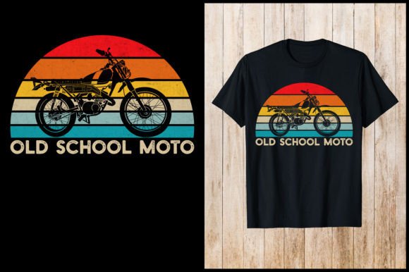 Download Old School Moto Bike T-shirt - Premium Resources