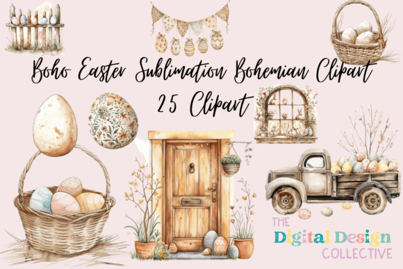 Download Boho Easter Sublimation Bohemian Clipart - Bohemian clipart Collection