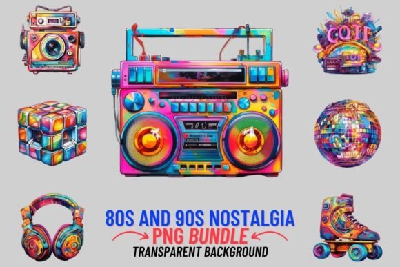 Download 80s Retro Nostalgia 12 PNG Sublimation - Png Collection