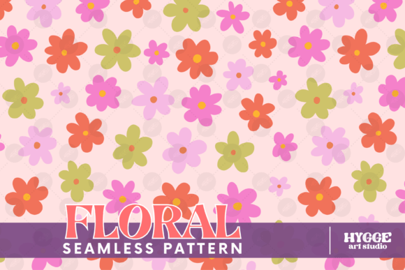 Download Retro Flowers Seamless Pattern Paper PNG - Png Collection