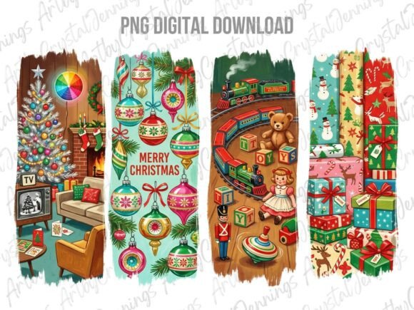 Download Retro Christmas Toy Brushstroke PNG - Png Collection