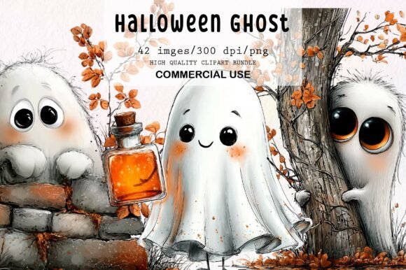 Download Whimsical Halloween Ghost PNG - Png Collection