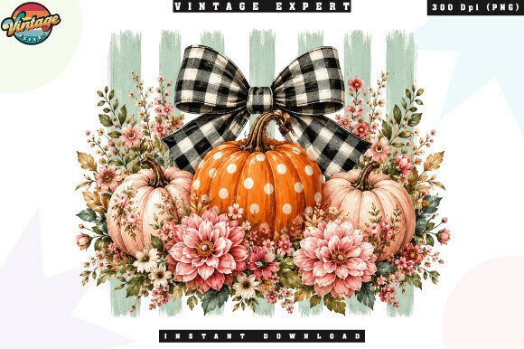 Download Floral Pumpkin Farmhouse Fall PNG - Png Collection