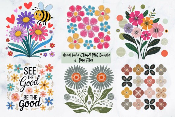 Download Floral Boho Clipart PNG Bundle - Png Collection
