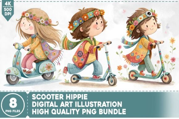 Download Scooter Hippie PNG Bundle - Png Collection