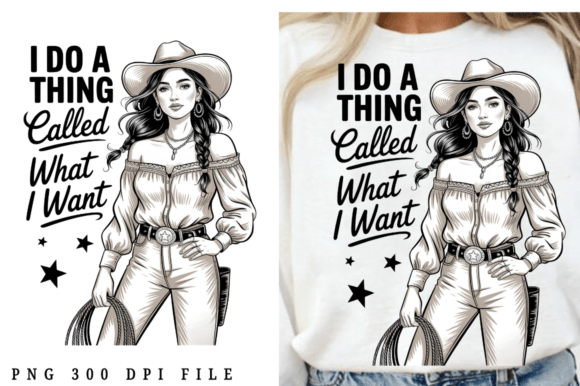 Download Cowgirl Western Vintage PNG Design - Png Collection