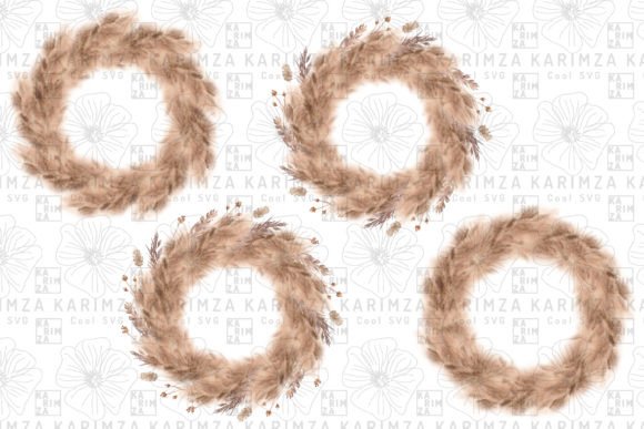 Download Pampas Grass WREATH Clipart PNG - Png Collection
