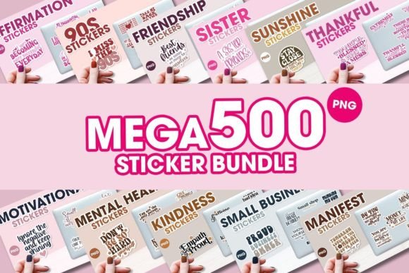 Download Mega Printable PNG Sticker Bundle - Png Collection